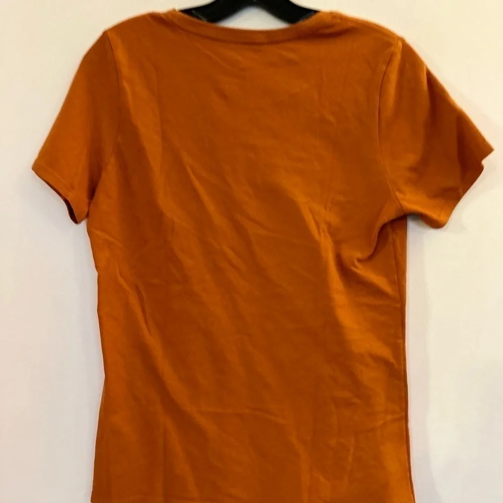 Nike dri-fit medium burnt orange and white graphic tee